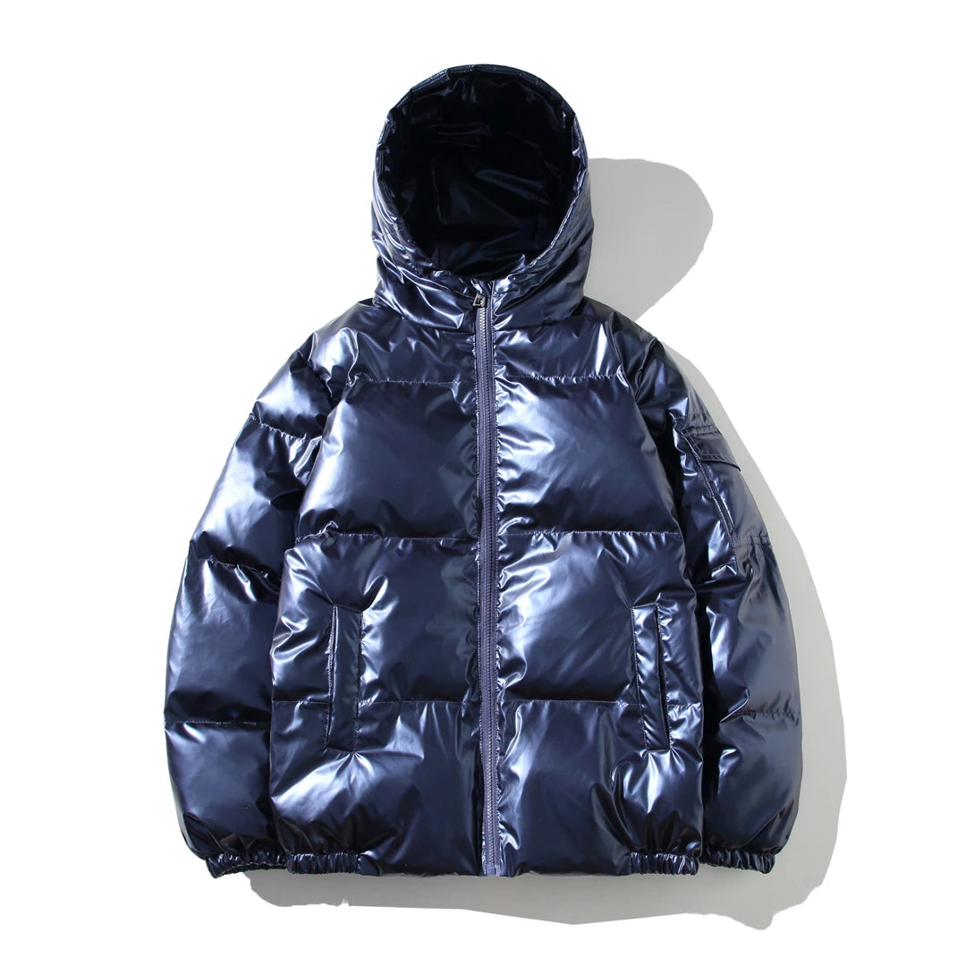 Winter Solid Color Parka Men