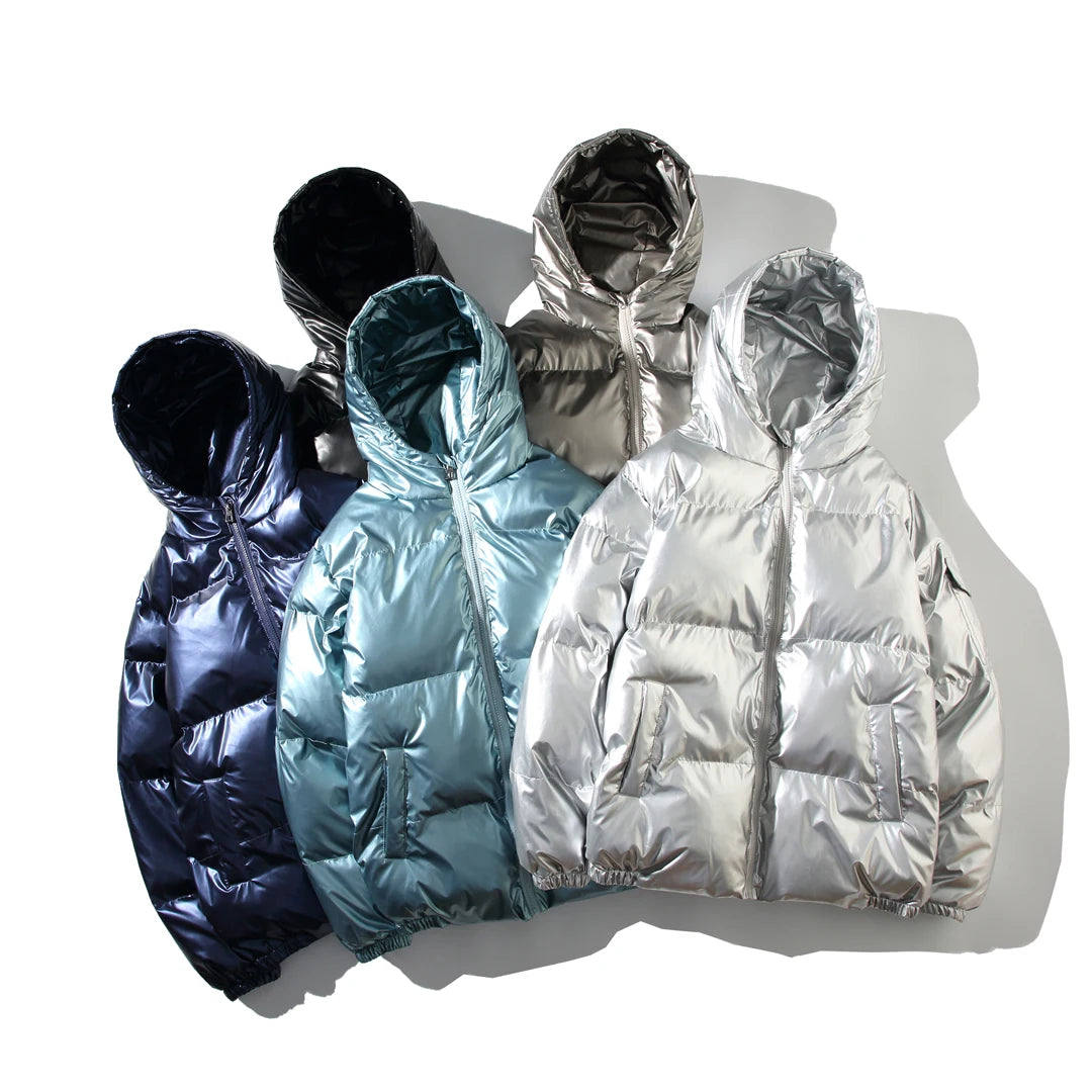 Winter Solid Color Parka Men