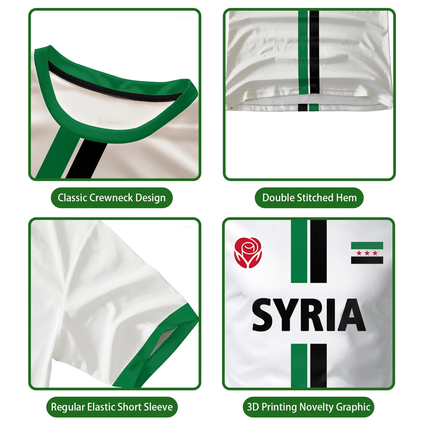 New Syria Football Jersey Men's Sports T-shirts