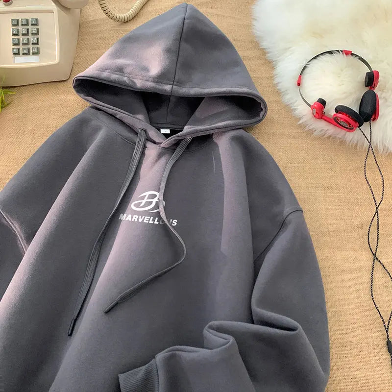 Korean Classic Loose Hooded